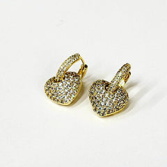 Iced Heart Bubble Earrings