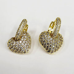 Iced Heart Bubble Earrings
