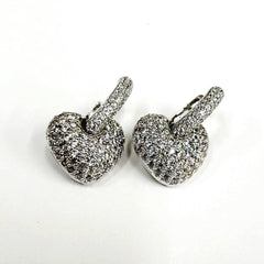 Iced Heart Bubble Earrings