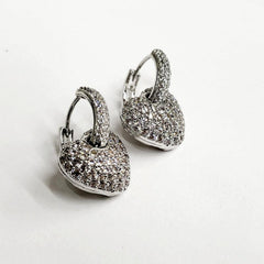 Iced Heart Bubble Earrings