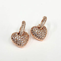 Iced Heart Bubble Earrings