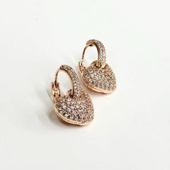 Iced Heart Bubble Earrings