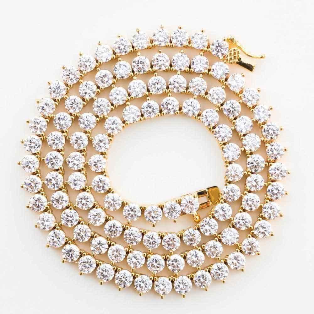 4mm 3 Prong Premium Tennis Chain - The Gifted Few