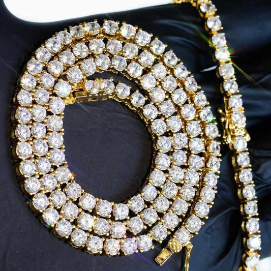 4mm Premium Tennis Chain and Bracelet Set - The Gifted Few