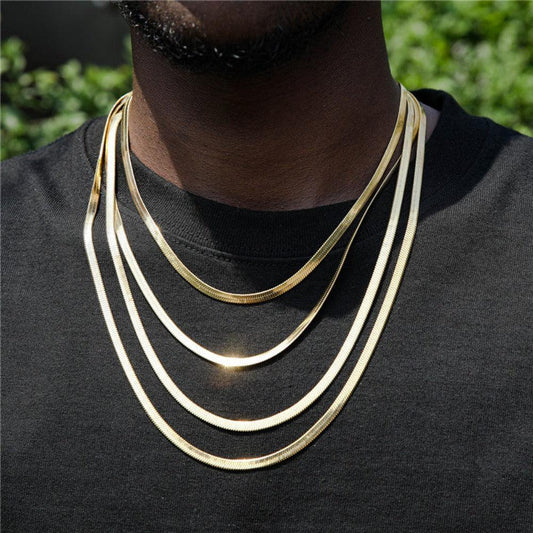 Herringbone Chain 18k Gold
