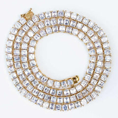Square Cut Premium Tennis Necklace - 5mm