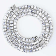 Square Cut Premium Tennis Necklace - 5mm