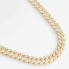 Premium 15mm Triple Row Baguette Straight Edge Cuban Chain *Limited Edition*