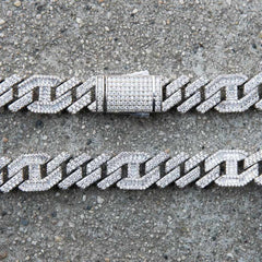 Premium 14mm Straight Edge & Baguette Chain Link - *Limited Edition