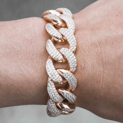 Premium Woman's Iced 18mm Cuban Bracelet