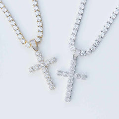 Premium Woman's Iced Cluster Cross