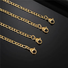 4mm Figaro Link Chain in 18k Gold