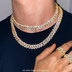 Premium Iced 12mm Straight Edge Cuban Chain - The Gifted Few