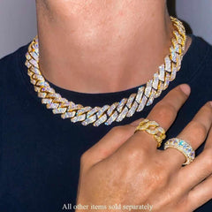 Premium Iced 18mm Straight Edge Cuban Chain - The Gifted Few