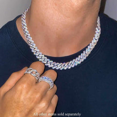 Premium Iced 12mm Straight Edge Cuban Chain - The Gifted Few