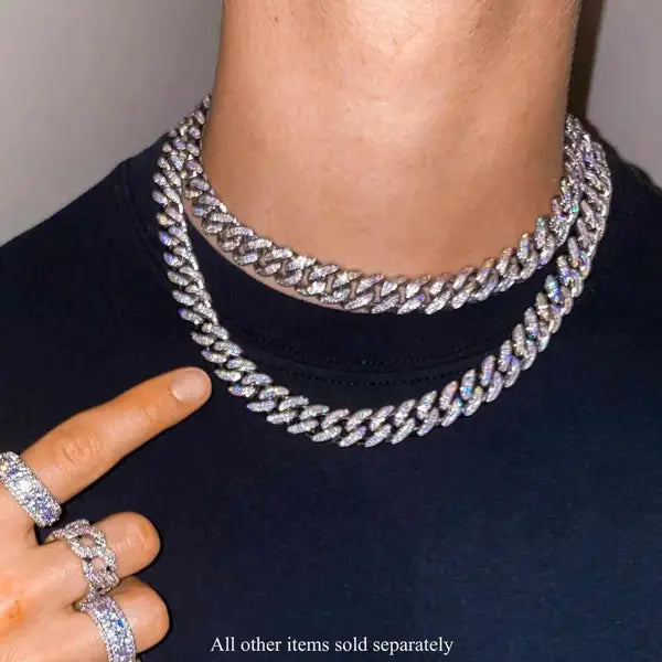 12mm Premium Iced Cuban Chain - The Gifted Few
