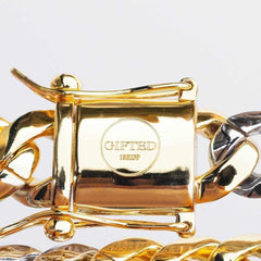 Premium Iced 12mm Two-Tone 3x3 Cuban Bracelet - (Gold/Rose Gold) - The Gifted Few