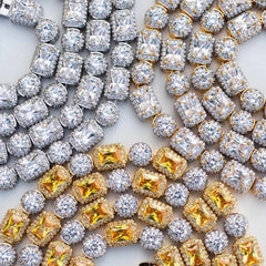 Premium Emerald & Round Cut Tennis Necklace