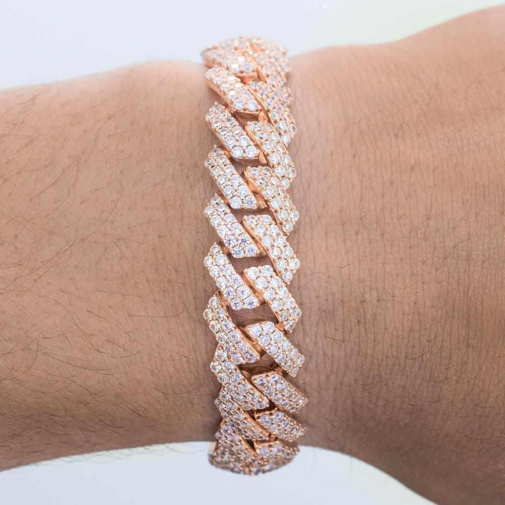 Premium Iced 12mm Straight Edge Cuban Bracelet - The Gifted Few