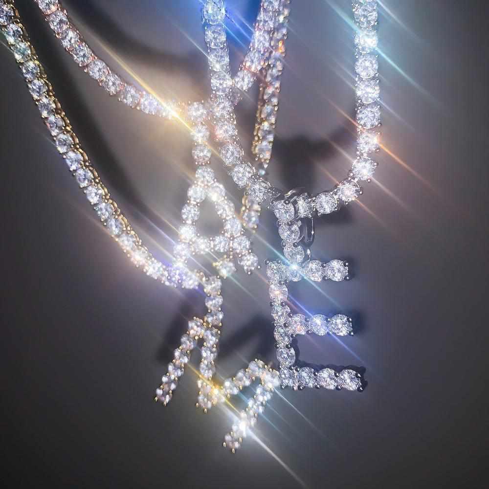 A-Z Custom Solitaire Initial Letter Pendant - The Gifted Few