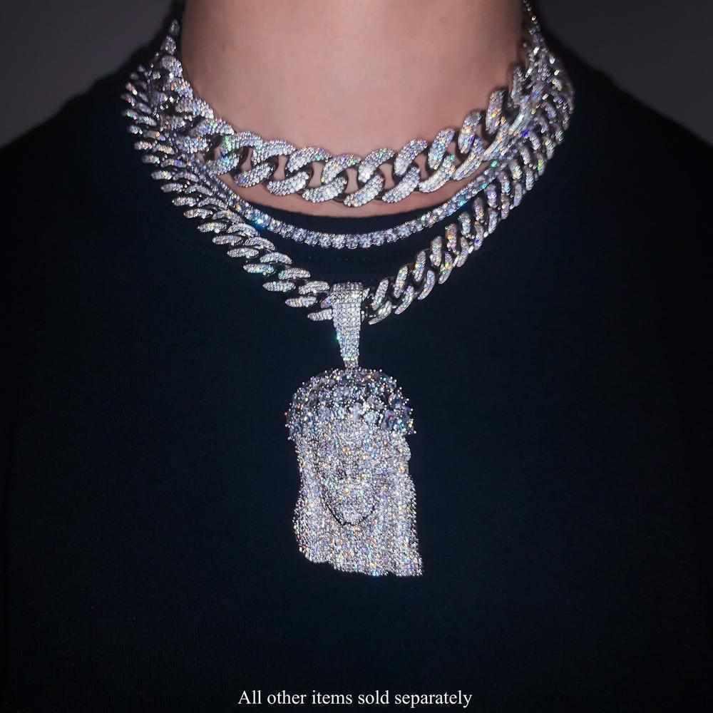 Cuban Bail Large Premium Multi Stone Jesus Piece - The Gifted Few