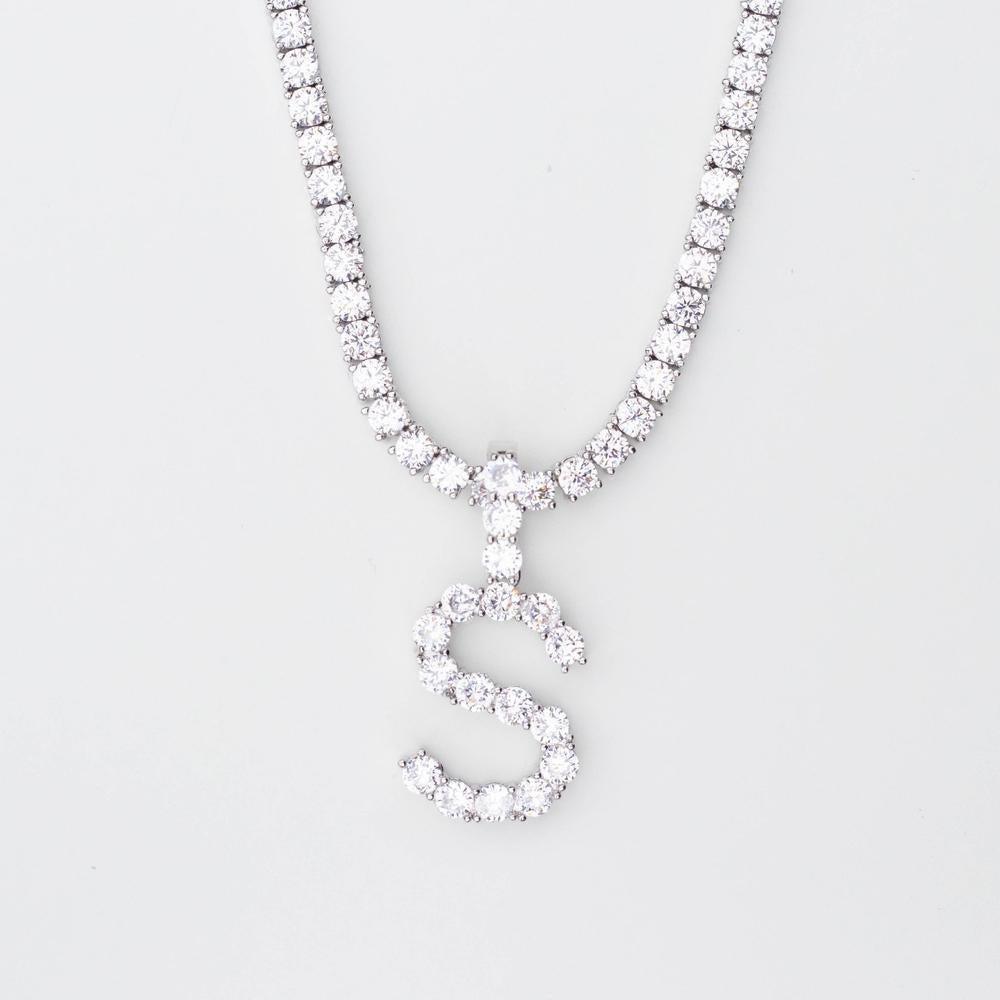 A-Z Custom Solitaire Initial Letter Pendant - The Gifted Few