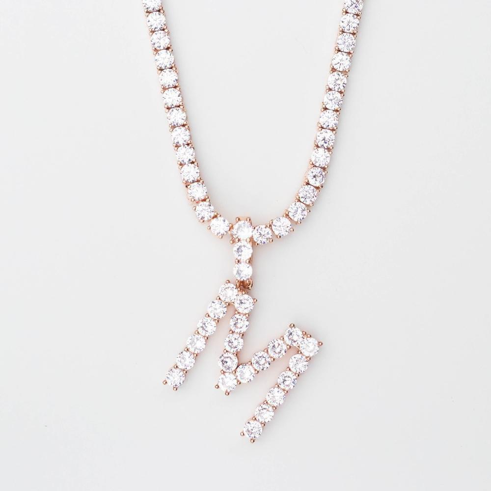 A-Z Custom Solitaire Initial Letter Pendant - The Gifted Few