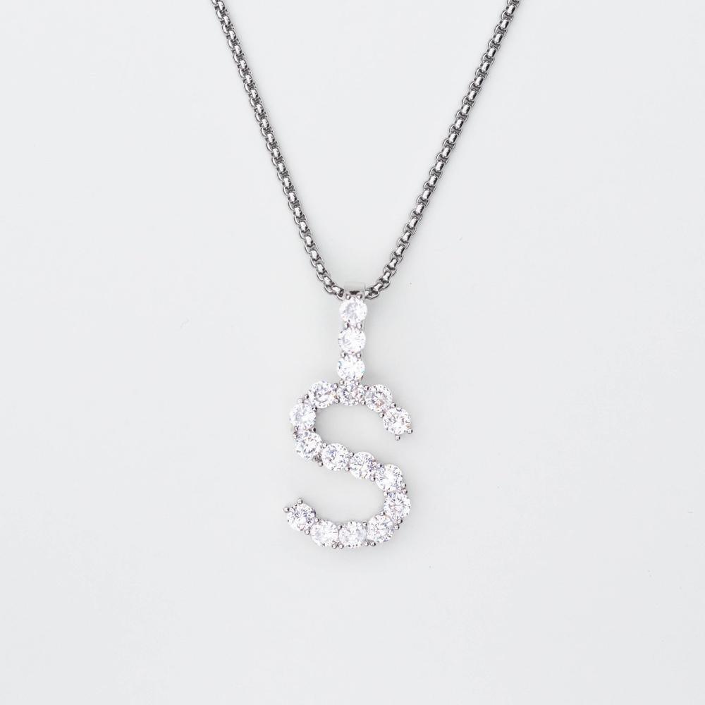 A-Z Custom Solitaire Initial Letter Pendant - The Gifted Few