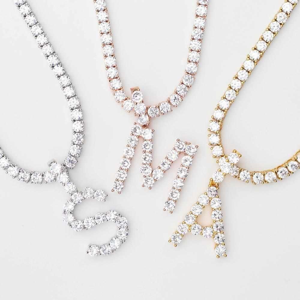 A-Z Custom Solitaire Initial Letter Pendant - The Gifted Few