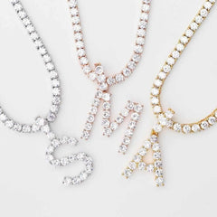 A-Z Custom Solitaire Initial Letter Pendant - The Gifted Few