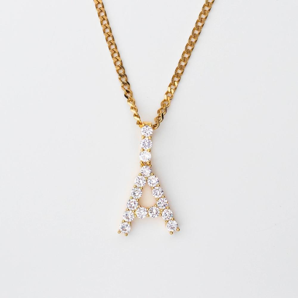 A-Z Custom Solitaire Initial Letter Pendant - The Gifted Few