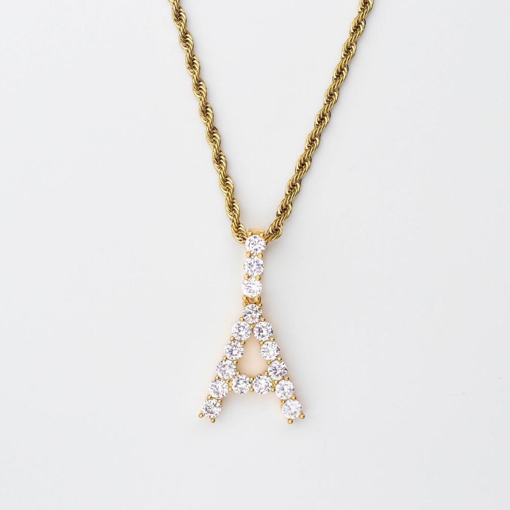A-Z Custom Solitaire Initial Letter Pendant - The Gifted Few