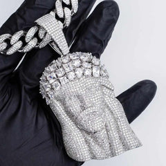 Cuban Bail Large Premium Multi Stone Jesus Piece - The Gifted Few