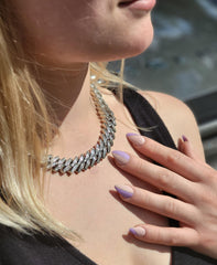 Premium 15mm Baguette Straight Edge Cuban Necklace *Limited Edition*