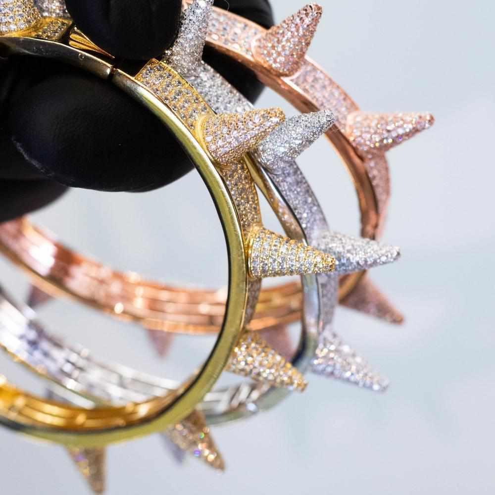 Custom Premium Sterling Silver Spike Bangle - The Gifted Few