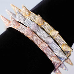 Custom Premium Sterling Silver Spike Bangle - The Gifted Few