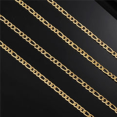 4mm Figaro Link Chain in 18k Gold