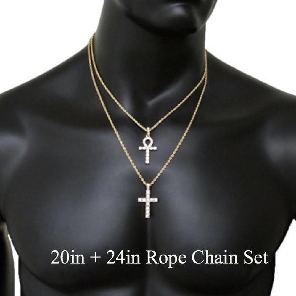 Iced Ankh + Cross Set - The Gifted Few