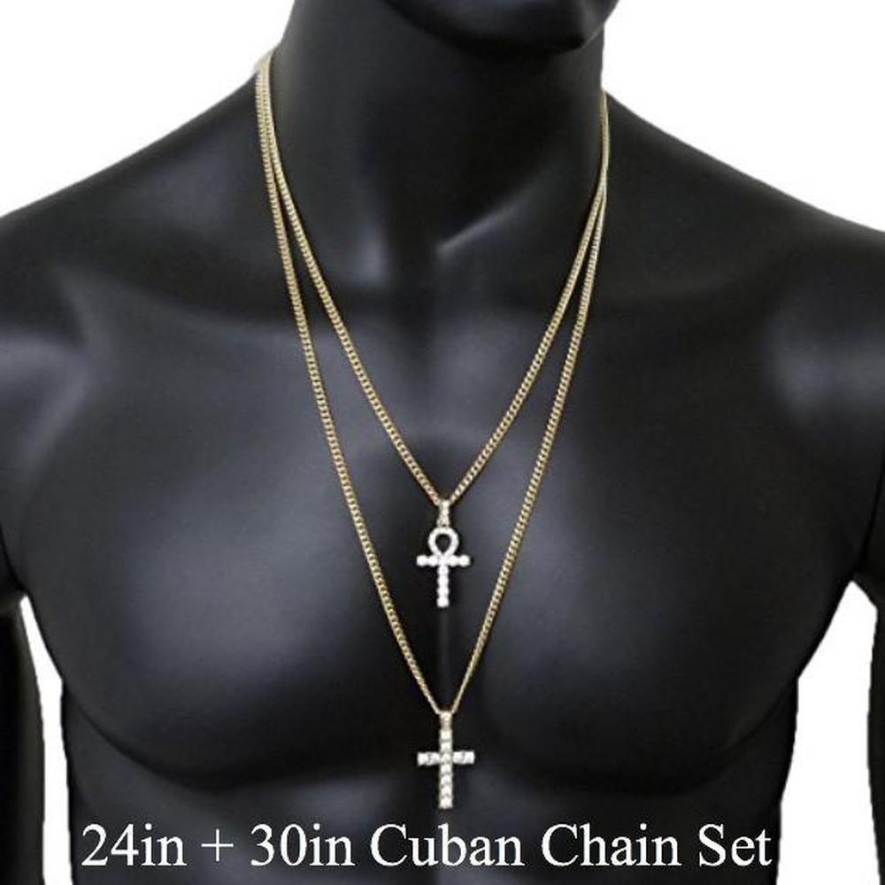 Iced Ankh + Cross Set - The Gifted Few