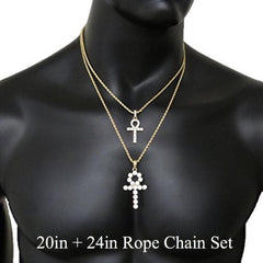 Iced Ankh + Stone Ankh Set - The Gifted Few