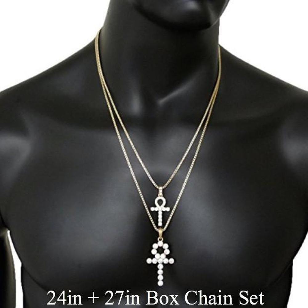 Iced Ankh + Stone Ankh Set - The Gifted Few