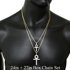 Iced Ankh + Stone Ankh Set - The Gifted Few