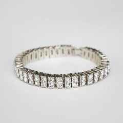 2 Row Iced Ladies Tennis Bracelet
