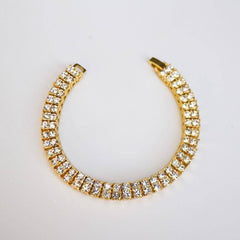 2 Row Iced Ladies Tennis Bracelet