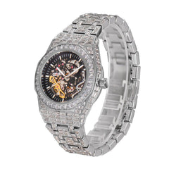 DiamondWave Fully Iced Baggett White Gold Watch