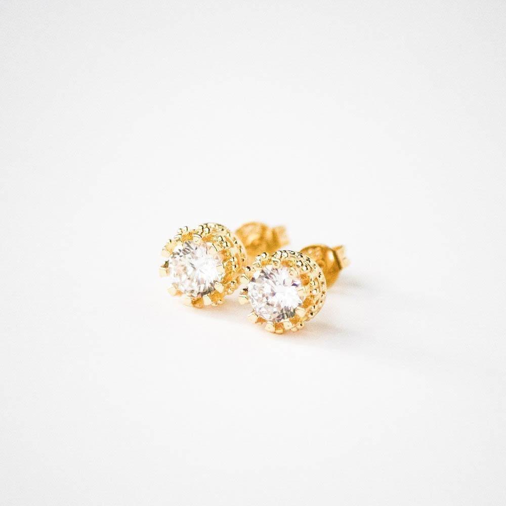 Iced Crown Stud Earrings - The Gifted Few
