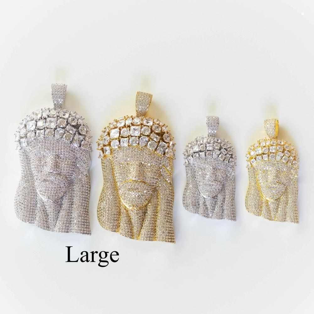 Large Premium Multi Stone Jesus Piece - The Gifted Few