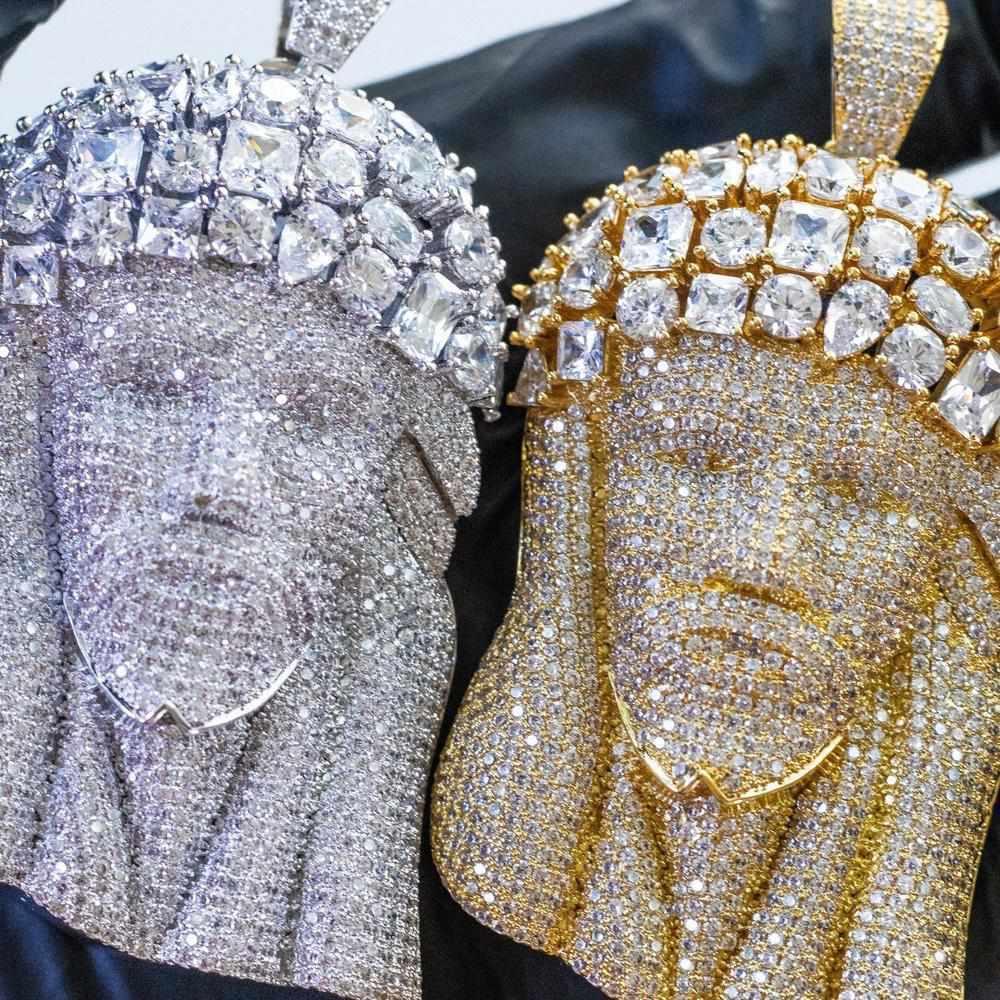 Large Premium Multi Stone Jesus Piece - The Gifted Few