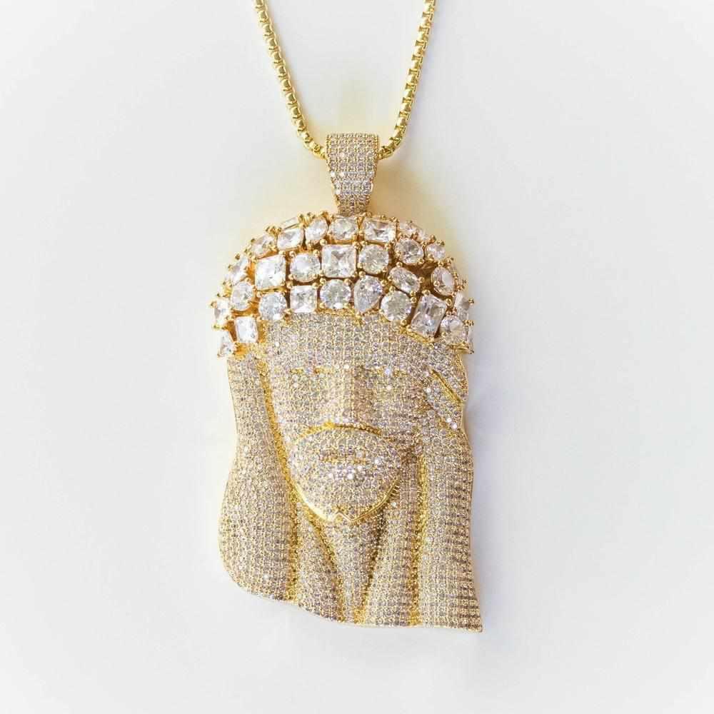 Large Premium Multi Stone Jesus Piece - The Gifted Few