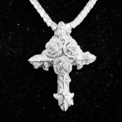 Premium Iced Rose Cross - Large
